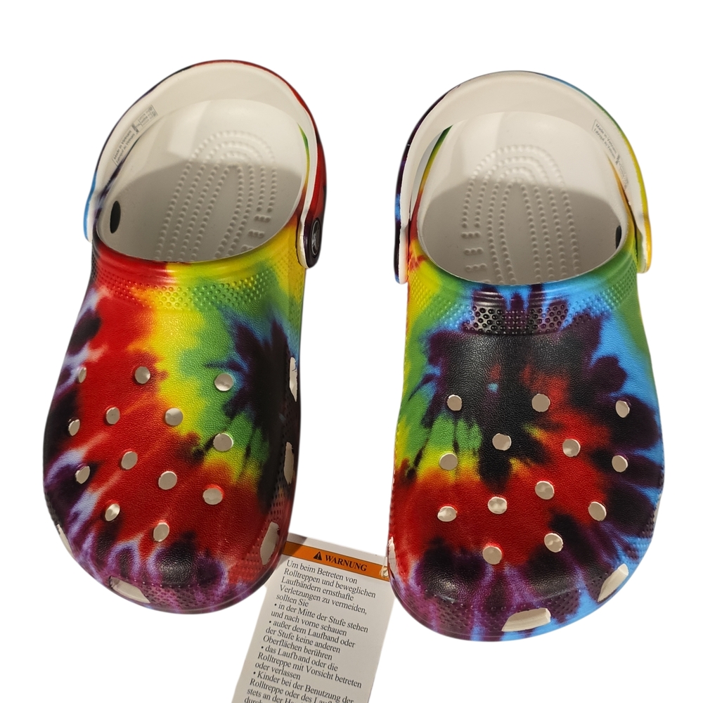 CROCS Kids Colorful Tie-Dye Water Shoes - Picture 2 of 6